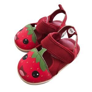 ikiki Strawberry Squeaky Toddler Sandals | Red Sz 6